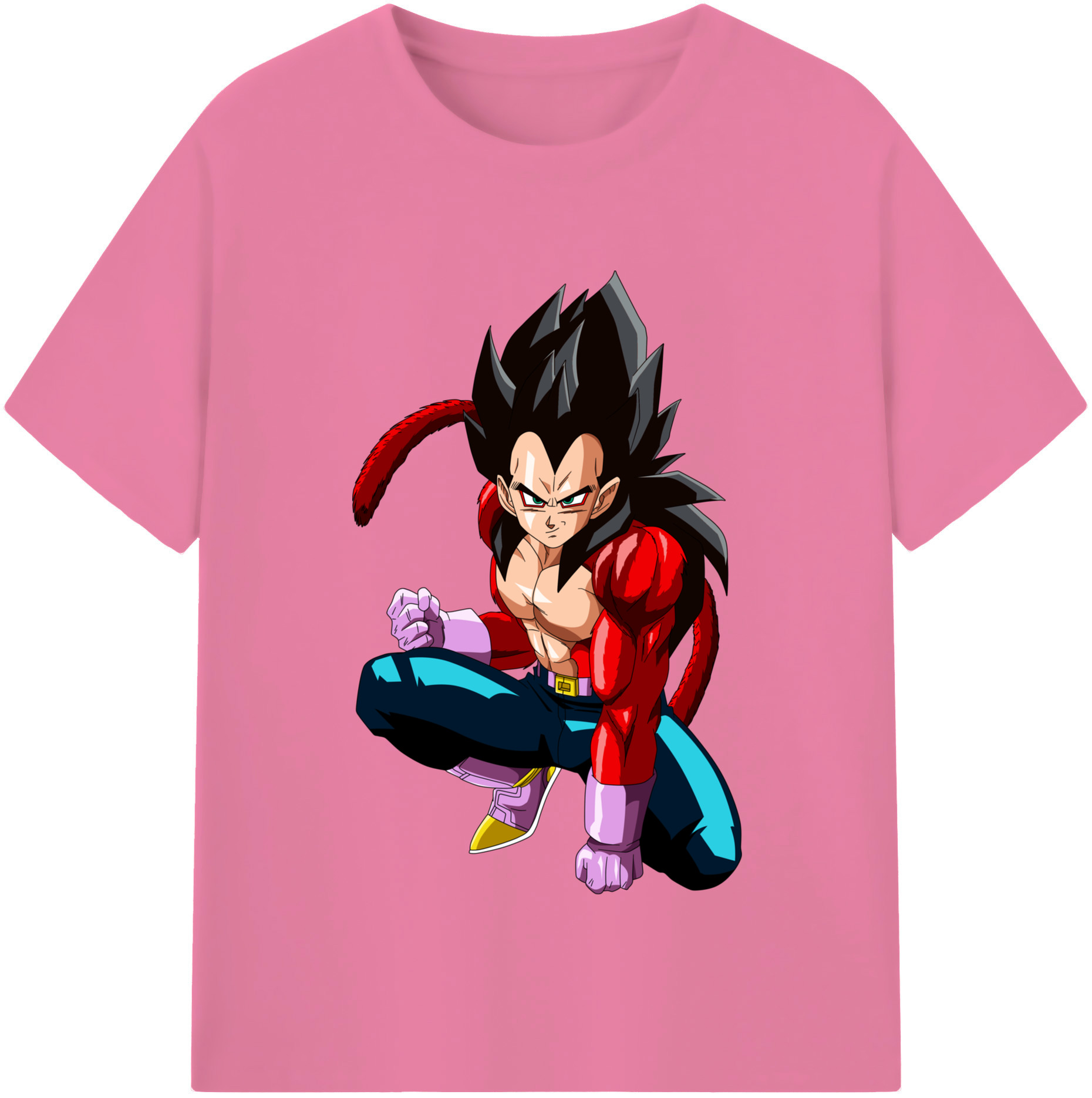 （画像用） ドラゴンボール ベジータ四世（Bejīta Yonsei）DRAGON BALL Vegeta IV 綿100％半袖Tシャツ（フロントプリント）